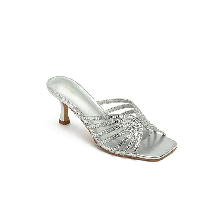 Square Diamante Heeled Sandal HL 170