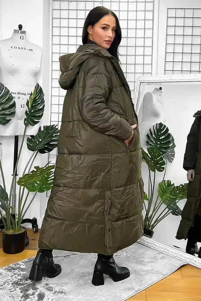 Thick Padded Maxi Parka Jacket