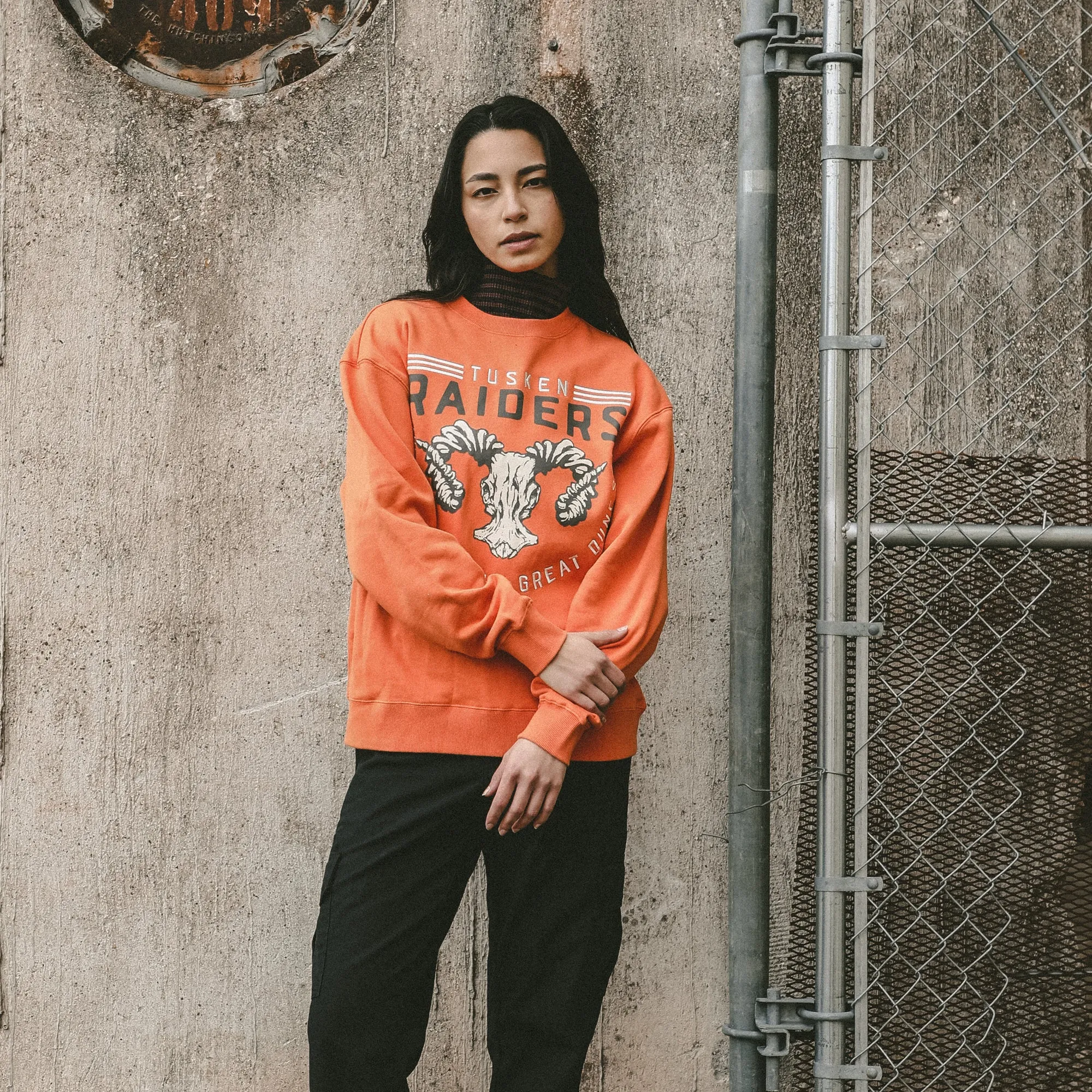 Tusken Raiders Orange Crew Neck Sweatshirt