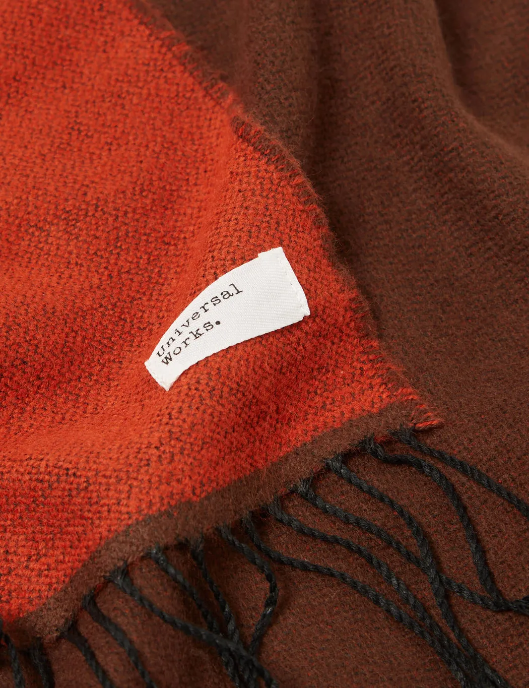 Universal Works Scarf - Rust Orange/Brown