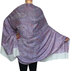 Women's Gift Paisley Wool Shawl Wrap India Clothing (82 x 42 inches)