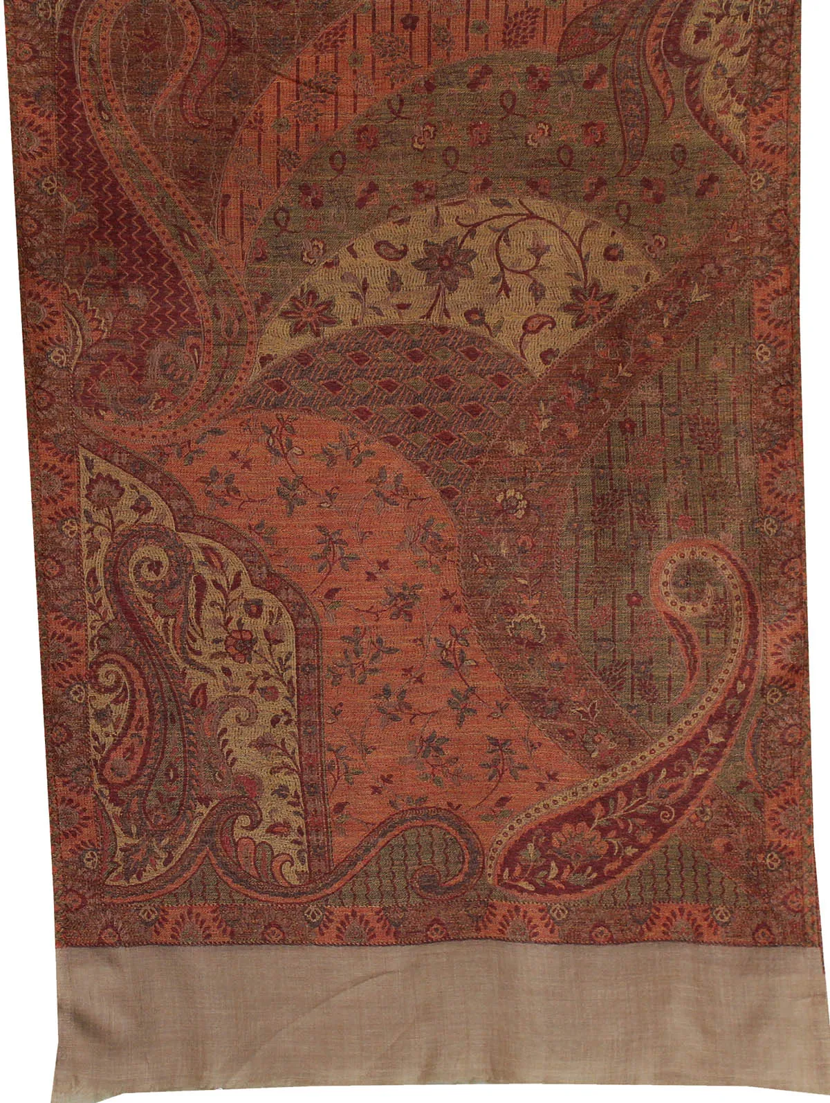 Womens Paisley Scarf Shawl Wool Indian Clothing (80 x 28 inches)