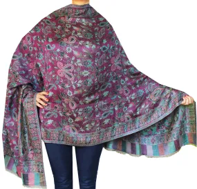 Womens Paisley Wool Scarf Shawl Indian Clothing (84 x 30 inches)